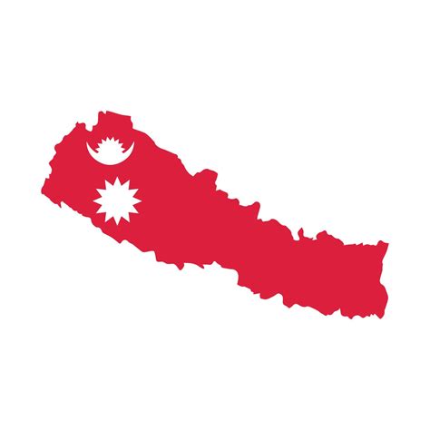 Map of Nepal with flag on white background. Vector Illustration ...