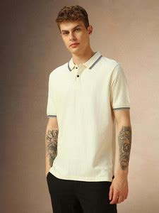 TIGERSNAKE Solid Men Polo Neck White T-Shirt - Buy TIGERSNAKE Solid Men ...