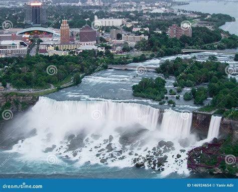 Niagara Falls, American Side. Niagara Falls, on. Canada. Stock Photo ...