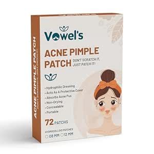VOWEL'S Acne Pimple Patches for Face 72 Dots with Transparent Skin ...