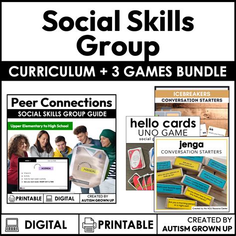 Social Skills Group BUNDLE | Peer Groups + Social Skill Games — Autism Grown Up