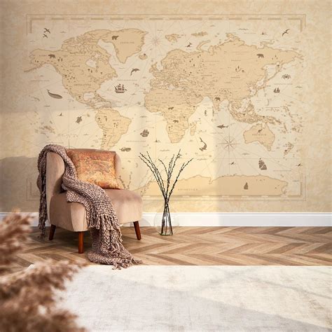 World Map Mural 的图像结果
