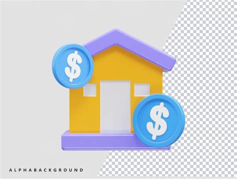 A yellow house with a blue balloon on it | Premium PSD