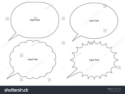 Comic Anime Manga Speech Bubble Stock Illustration 1740005468 ...