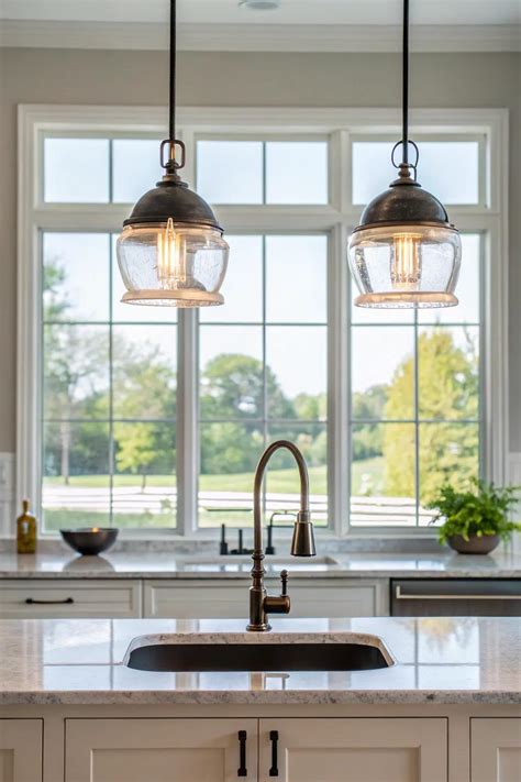 15+ Bright Ideas for Lighting Over Kitchen Sink Windows