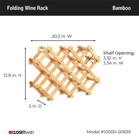 ClosetMaid 8-Bottle Tan Wood Wine Rack 10000-00635 at Lowes.com
