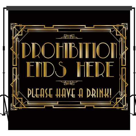 Buy Funshowcase Roaring 20's Gatsby Prohibition Ends Here Backdrop ...