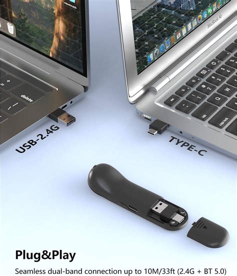 Air Mouse for PC/iOS/Android with Touchpad Rechargeable Wireless ...