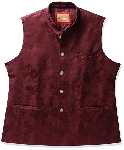 Buy Ethnix by Raymond Ethnix Mens Regular Fit Bundi (RTUA00534-M8_Dark ...