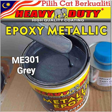 ME301 GREY ( Metallic Epoxy Paint ) 1L METALLIC EPOXY FLOOR PAINT ...