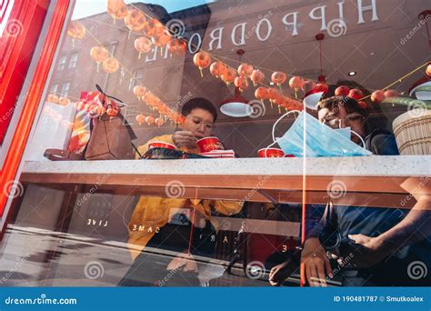 People Sitting in the Busy Asian Restaurant in Soho Area during ...