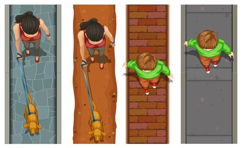 Business People Walking Aerial View 的图像结果