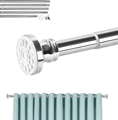 XSpecial Extendable Curtain Pole (110-290cm) No Drill Shower Curtain ...