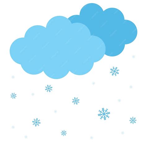 Cloud with snowflakes | Premium Vector