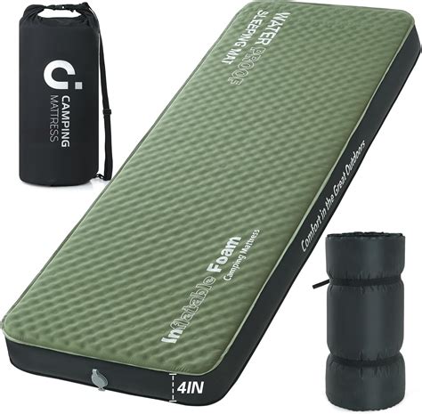 Amazon.com : Self Inflating Sleeping Pad, 4in Ultra-Thick Foam Camping ...