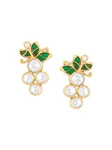 Kicky & Perky 925 Sterling Silver Gold Plated Floral Stud Earring ...