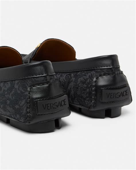 Barocco La Medusa mocassins driver Noir | VERSACE FR