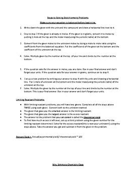 Rezultat imagine pentru Solving Stoichiometry Problems