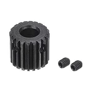 uxcell 5mm Bore 20T Mod 0.5 Pinion Gear 45# Steel Hardened Spur Diff ...