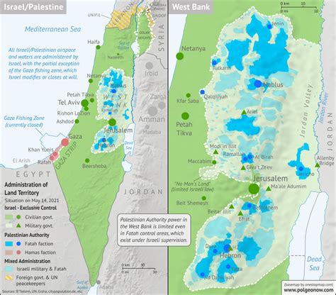 Israel / Palestine Map: Who Controls What in May 2021? - Political Geography Now