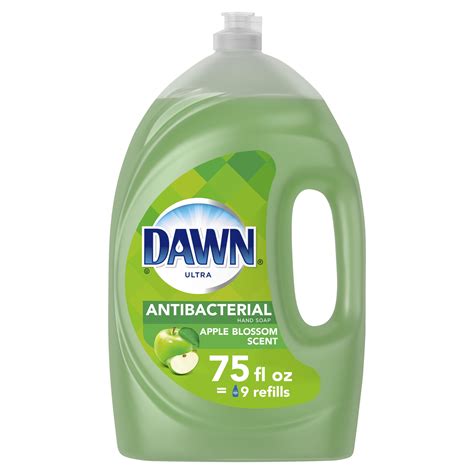 Dawn Ultra Antibacterial Liquid Dish Soap, Apple Blossom, 75 fl oz ...