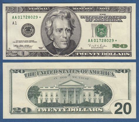 20 Dollar Bill Front And Back Actual Size