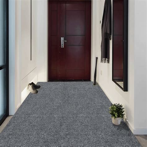 Lomana Gray Striped Carpet Indoor/Outdoor Floor Mat Anti-Slip Floor Mat ...