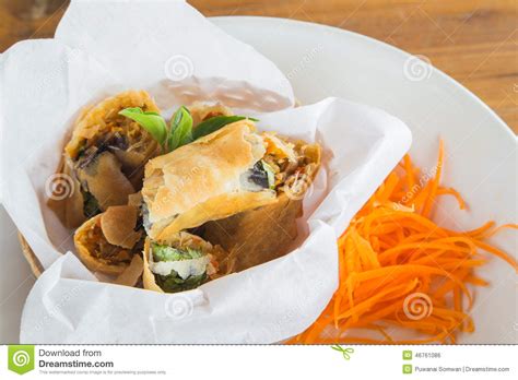 Spring roll stock photo. Image of roll, white, asia, spring - 46761086