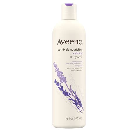 Aveeno Positively Nourishing Calming Lavender Moisturizing Shower Gel ...