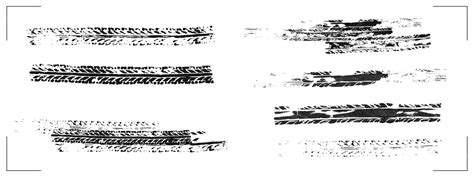 Black tire track marks isolated on white | Free Vector