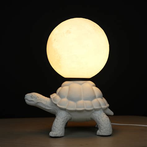 White Turtle Moon Table Lamp | Buy Designer Table Lamps | Ghar Art