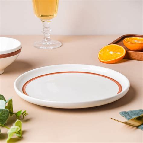 Ivory Ceramic Snack Plate 8 Inch Online - Premium Snack Plate | Nestasia