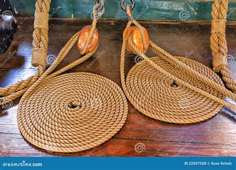 Ropes and Pulleys stock photo. Image of nautical, knots - 22597558