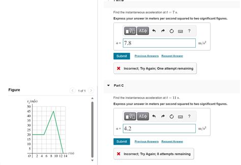 Solved Find the instantaneous acceleration at t=7s.Express | Chegg.com