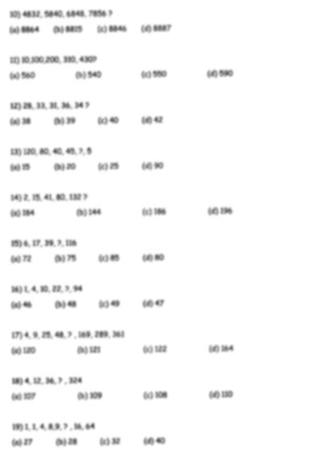 Number Series Coding Decoding 的图像结果
