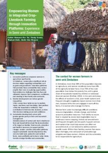Empowering Women in Integrated Crop-Livestock Farming through Innovation Platforms: Experience ...