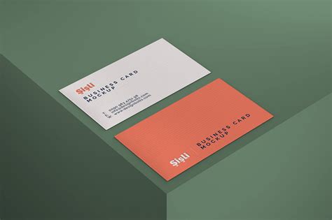 Free Photorealistic Business Card Mockup PSD - PsFiles