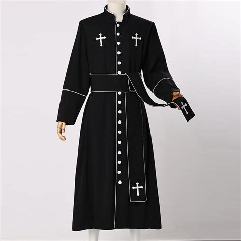 Buy BLESSUME Ministe Men's Priest Cassock Pastor Robe Church Robe ...