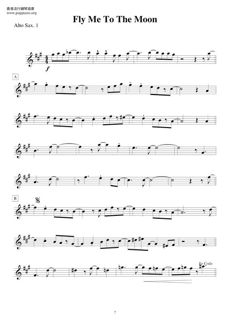 Frank Sinatra-Fly Me To The Moon (In Other Words) Violin Score pdf ...
