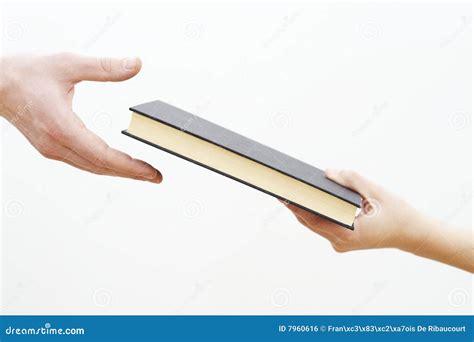 Hand Holding Book stock photo. Image of offer, knowledge - 7960616