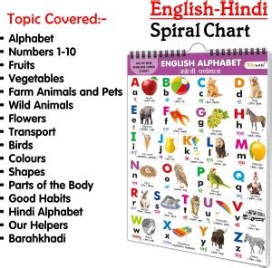 Ukg Class Picture ENGLISH-HINDI Chart With 16 Topics : ENGLISH ALPHABET ...