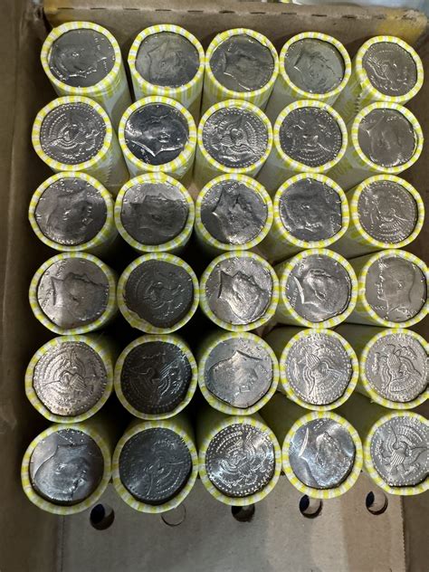 Unsearched Half Dollar Coin Rolls $10FV | Silver Possible (1) Unopened ...