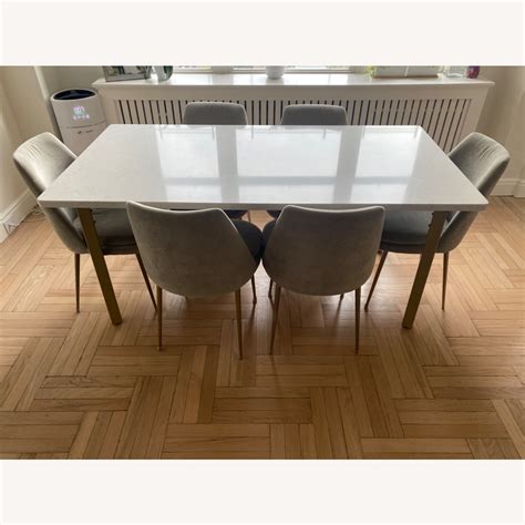 Custom Quartz Dining Table - AptDeco