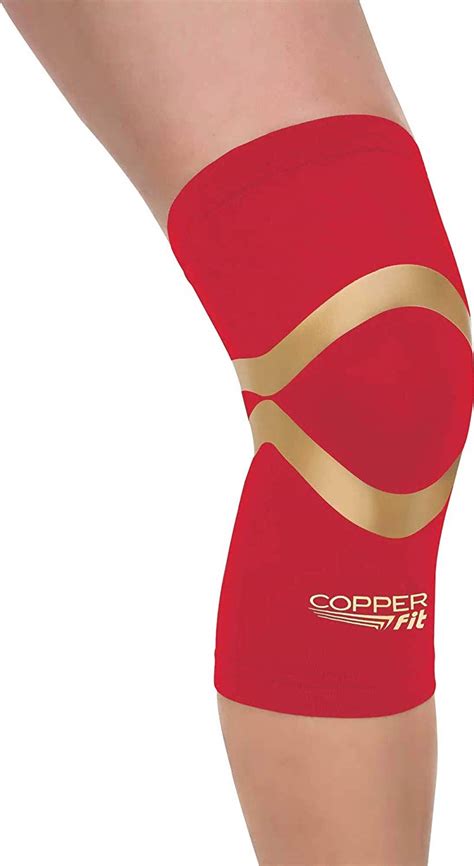 Copper Fit Pro Series Compression Red Knee Sleeve Unisex Large 17"-19 ...