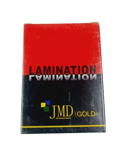 Thermal Lamination Pouch ID Card/Adhar Card Size | 100 Pouches (70mm x ...