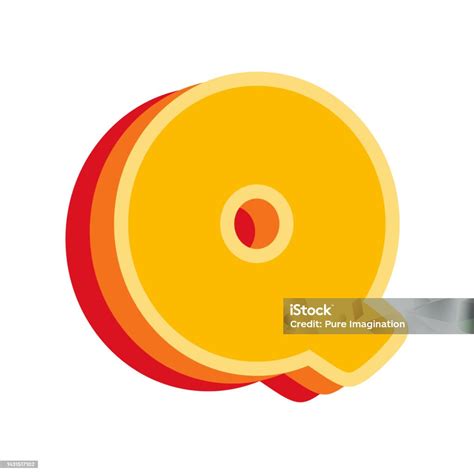 Letter Q Orange Vector Illustration Stock Illustration - Download Image Now - Cute, Letter Q ...