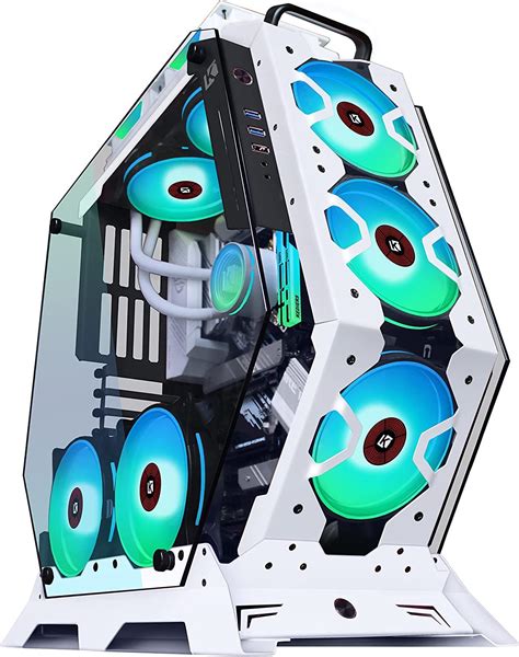KEDIERS PC Case - ATX Tower Tempered Glass Gaming Computer Open Frame ...