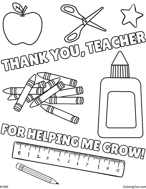 Coloring Pages Teacher Appreciation