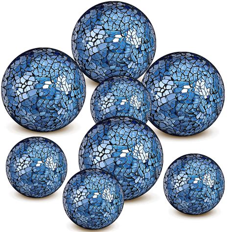 Amazon.com: Qinyoung 8 Pieces 4 Inch and 3 Inch Decorative Glass Orbs ...