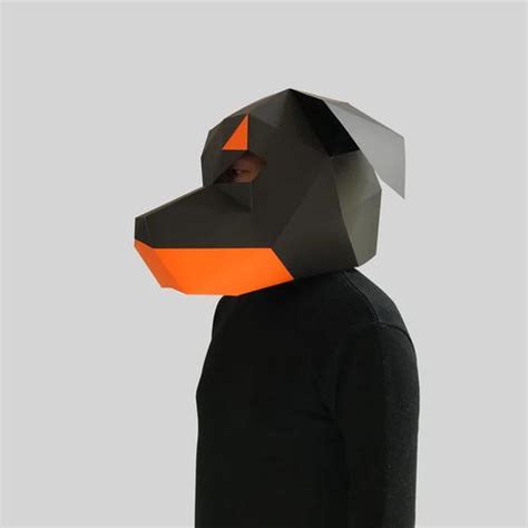 Jual DIY Papercraft Topeng Anjing Dog Rottweiler Mask Unik Pesta ...